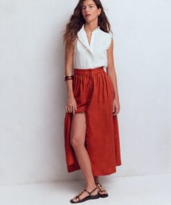 Women's Linen Button Front Dress