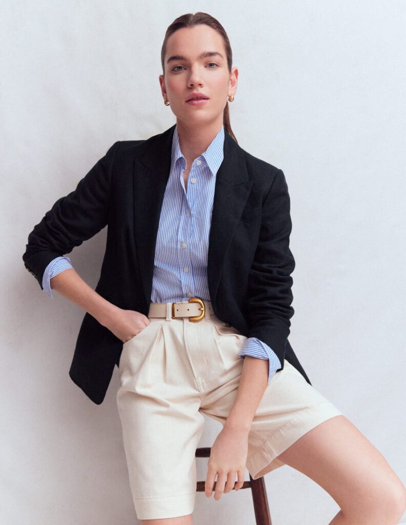 Women's Linen Belted Dress